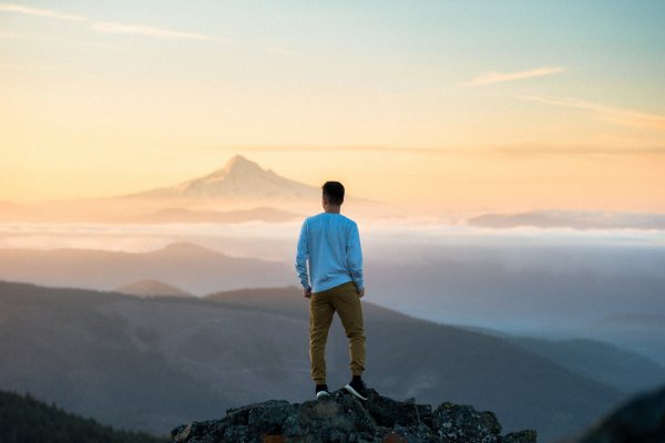On top of the mountain